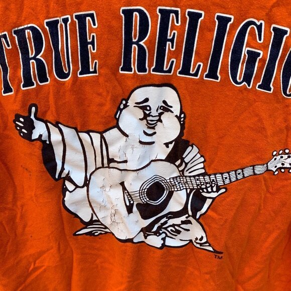 True Religion BIG LOGO T Shirt Large - Picture 2 of 4